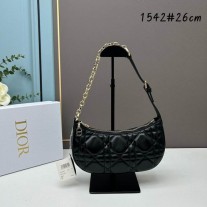 Dior CD Lounge Bag Supple Macrocannage Lambskin Black