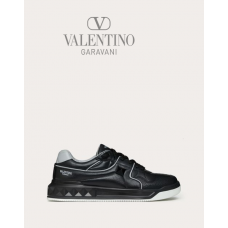 Buy knockoff valentino canada online One Stud Low-top Nappa Sneaker for Man in Black/gray