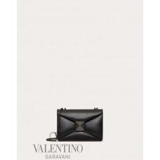 Replica valentino yorkdale toronto Small One Stud Nappa Handbag With Chain And Tone-on-tone Stud for Woman in Black