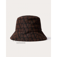 Buy knockoff valentino canada online Toile Iconographe Bucket Hat for Man in Ebony/black