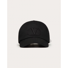 Shop replica valentino canada yorkdale Vlogo Signature Baseball Cap for Man in Black