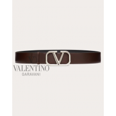 copy valentino canada yorkdale Vlogo Signature Calfskin Belt 40 Mm for Man in Bitter Chocolate/black