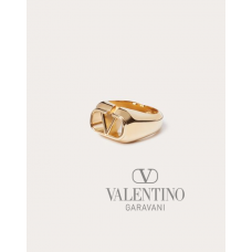 reps valentino canada locations Vlogo Signature Metal Ring for Man in Gold