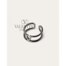imitation valentino canada stores Vlogo Signature Metal Ring for Man in Ruthenium