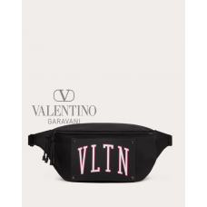 imitation valentino canada stores Vltn Nylon Belt Bag for Man in Black/white/red
