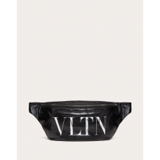 Replica valentino yorkdale toronto Vltn Soft Calfskin Belt Bag for Man in Black/white