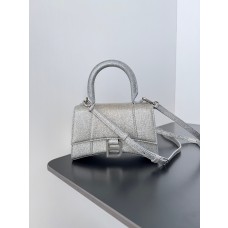 Balenciaga Hourglass Small Handbag 19CM Silver