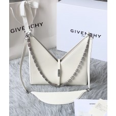 Givenchy Cut-out Leather Shoulder Bag White