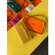 Hermes Kelly Wallet to Go Woc Epsom Leather Yellow
