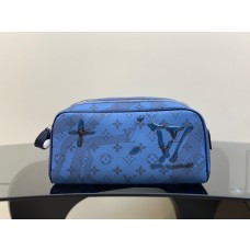 Louis Vuitton Dopp Kit Monogram Other Canvas Bag Blue