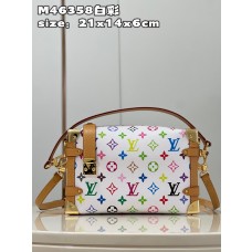 Louis Vuitton Monogram Canvas Side Trunk PM Handbag M46358 White