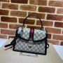 Gucci Ophidia Gg Small Top Handle Bag 651055 Black Grey